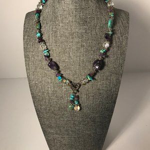 Turquoise Amethyst Stone Necklace
